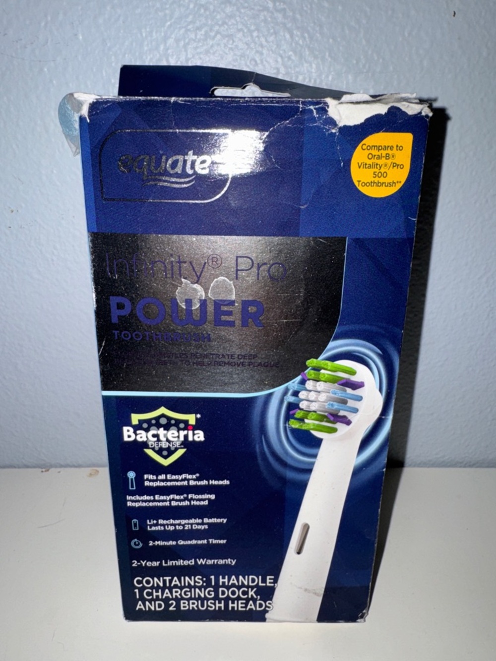 NIP Equate Infinity Pro Power Electric Toothbrush Dock Heads